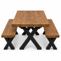 Black and Dark Olive 6 seater Crossed Leg Set