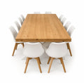 12 Seater White and Natural Meranti Set